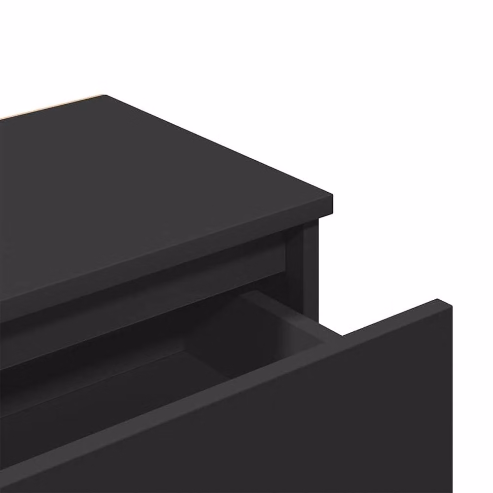 Berkfield Home Elegant Bedside Cabinet in Black, W/D/H: 40 x 30 x 39 cm – 7