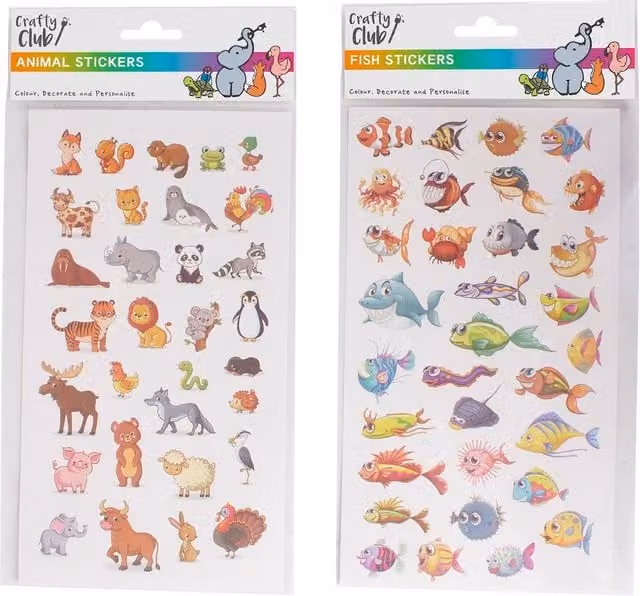 Crafty Club Multicolour Animal Sticker Sheet