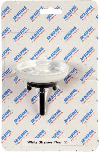 McAlpine White Plastic Strainer Plug