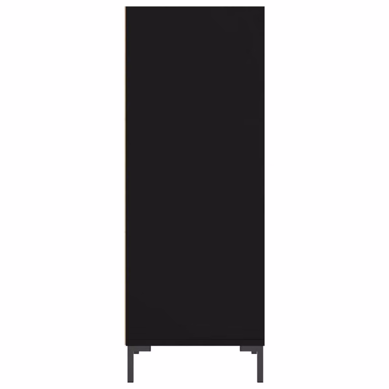 Berkfield Home Black Matt Wall Mounted Sideboard, W/D/H: 34.5 x 32.5 x 90 cm