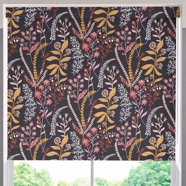 Bontane Sunset Translucent Made to Measure Roller Blind in Multicolour Floral Design