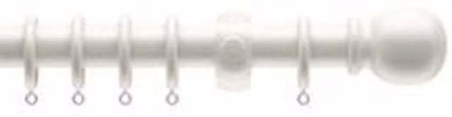 Victory Straight Wooden Curtain Pole Set in Brown, Orange or White, Length: 120 cm
