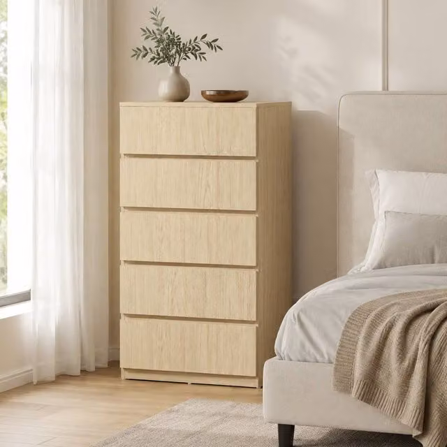 STILVORA Minimalist Wall Mounted Bedroom Cabinet in Beige, Sand and Brown