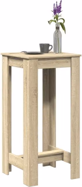 Berkfield Home Bar Table in Sonoma Oak, Brown, W/D/H: 51 x 50 x 103.5 cm – 1