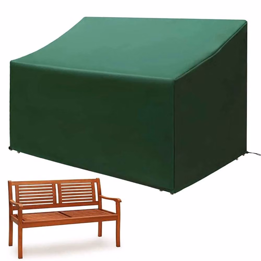 Nordara Waterproof UV Protected 3 Seater Garden Bench Cover in Dark Green – 5