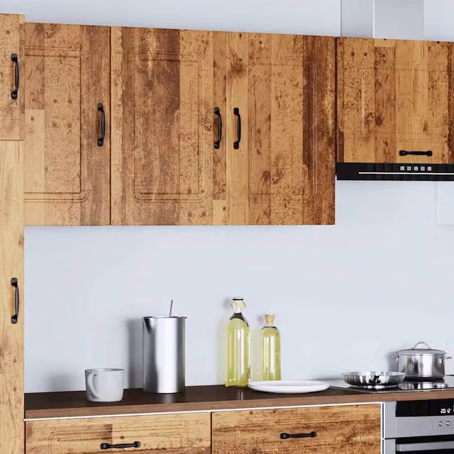 Berkfield Home Kalmar Wall Mounted Kitchen Cabinet in Old Wood Brown