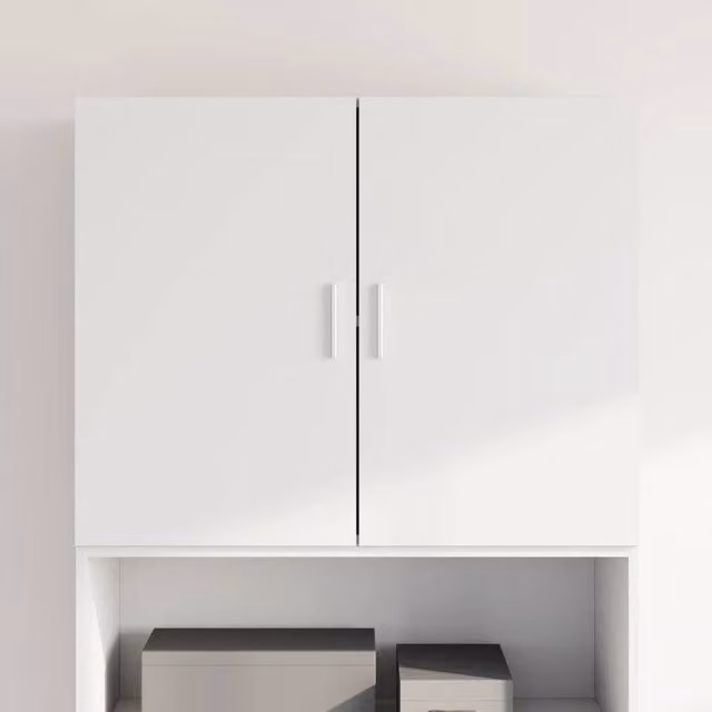 Berkfield Home White Wall Mounted Cabinet W/D/H: 80 x 42.5 x 64 cm