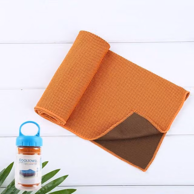 Quipulse Two-Tone Cooling Towel in Orange – 1