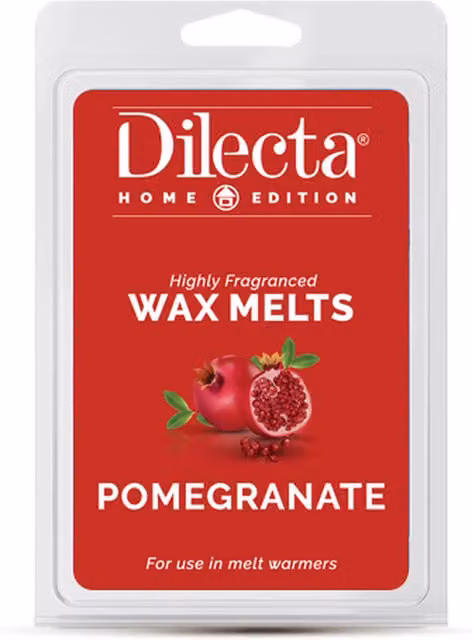 Dilecta Scent Highly Fragranced Pomegranate Wax Melts, Red