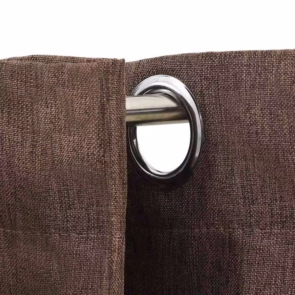 Berkfield Linen-Look Blackout Curtains with Eyelets, 2 Pack, Taupe, W: 140 cm, H: 225 cm – 3