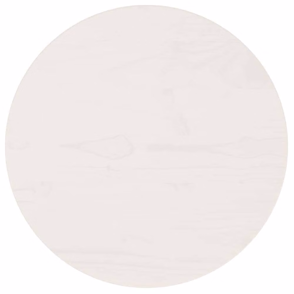 Berkfield Home White Solid Wood Pine Table Top, Diameter: 40 cm, Height: 2.5 cm