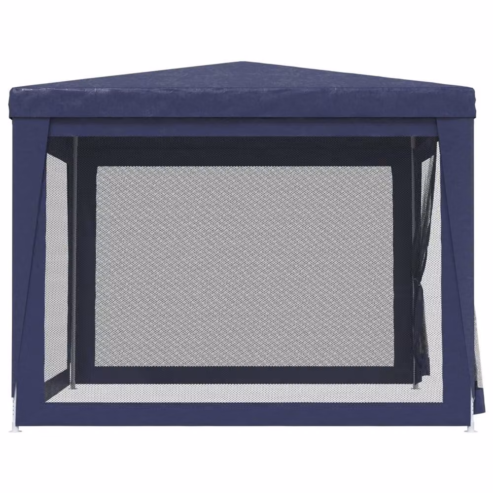 Berkfield Home Party Tent with 4 Mesh Sidewalls, Blue, W: 300 cm, D: 300 cm, H: 246 cm – 4