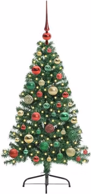Berkfield Home Beautiful Pre-lit Artificial Christmas Tree in Green and White, Height: 120 cm – 1