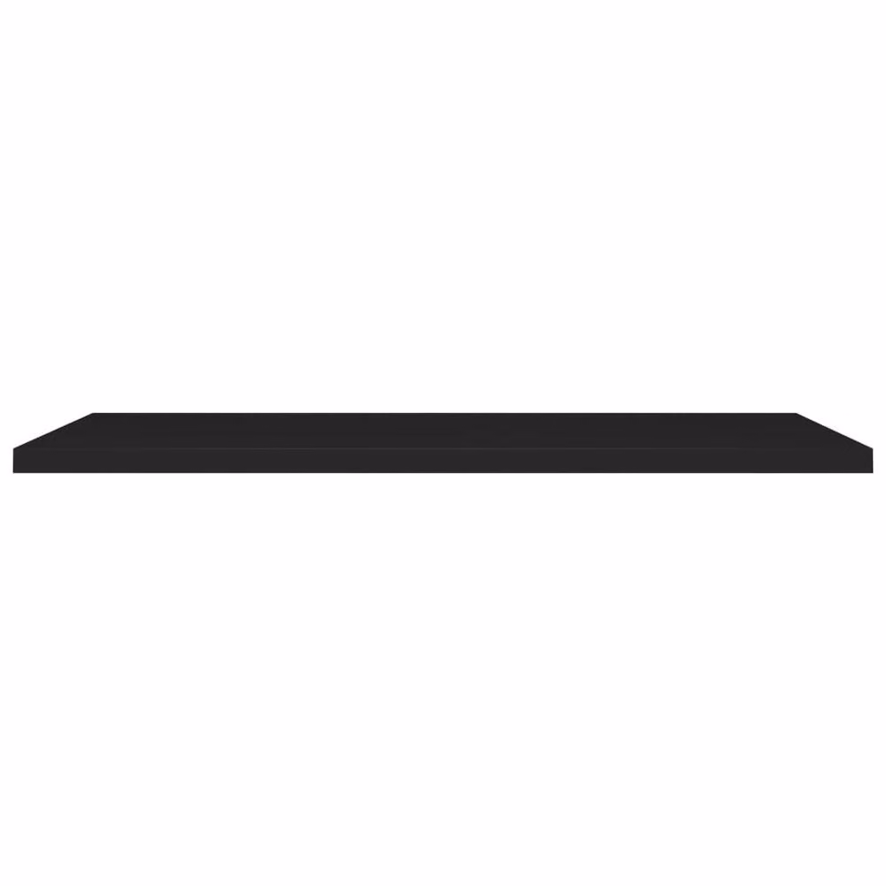 Berkfield Home Set of 4 Durable Floating Wall Shelves in Black MDF and Metal, W/D/H: 120 x 23.5 x 3.8 cm – 3
