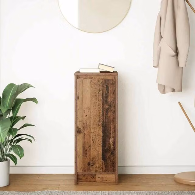 Berkfield Home Rustic Old Wood Sideboard in Brown, W/D/H: 29.5 x 34 x 76 cm