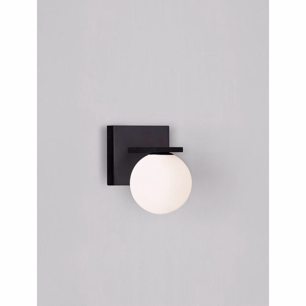 Netlighting Oracle Outdoor Globe Wall Lamp in Black with LED 9W 425lm 3000K IP65 – 3