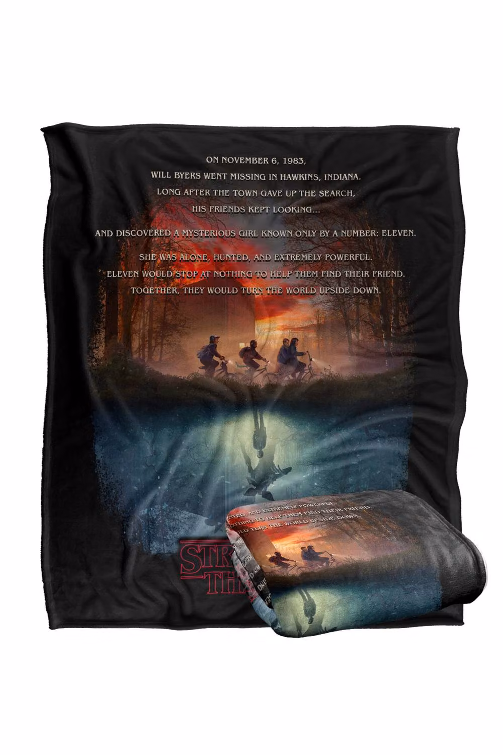 Stranger Things Upside Down Super Soft Throw Blanket, Multicolour, W: 152 cm, D: 127 cm – 2