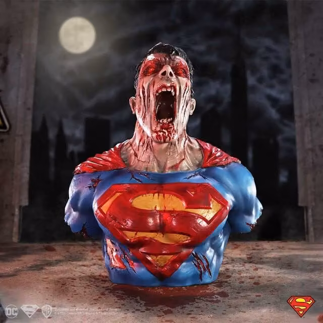 Nemesis Now Superman DCeased Zombie Bust in Blue and Multicolour, Height: 30 cm