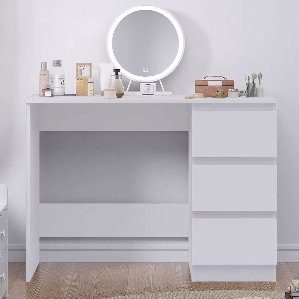 ERGOVEXA Modern Handleless 3 Drawer Dressing Table in White – 2
