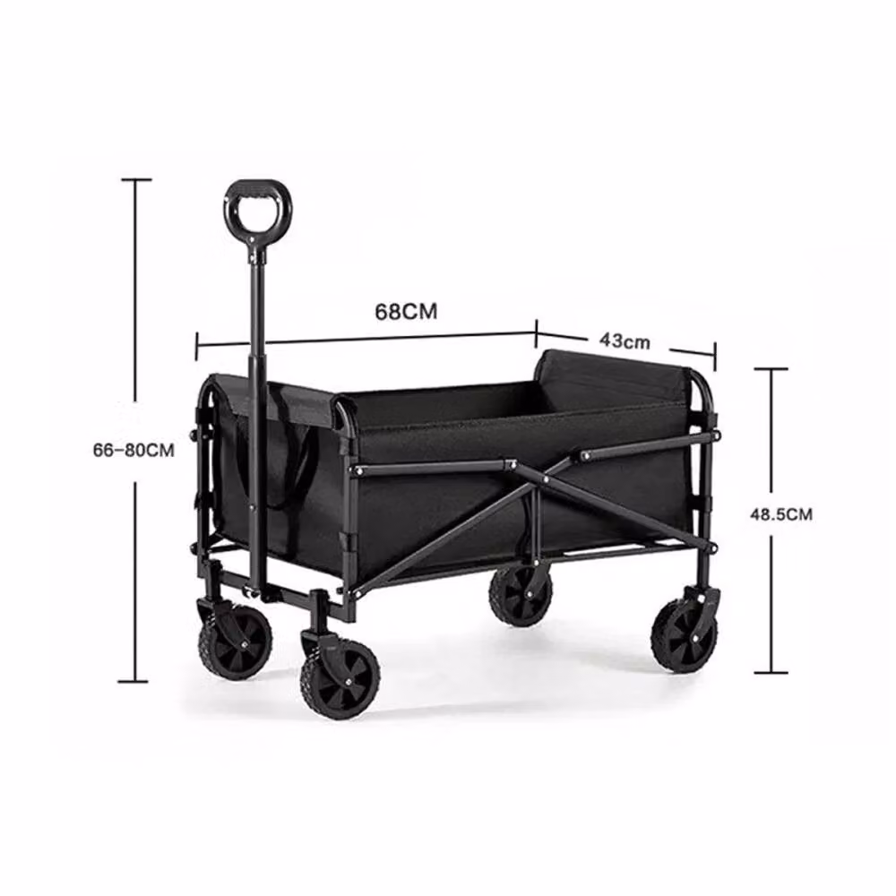 Nordara Folding Pull Along Festival Trolley Cart in Black – 2