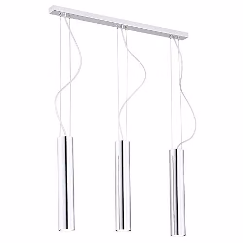 Argon Lighting Gomera Modern 3-Light Bar Pendant Ceiling Light in Chrome Silver – 1