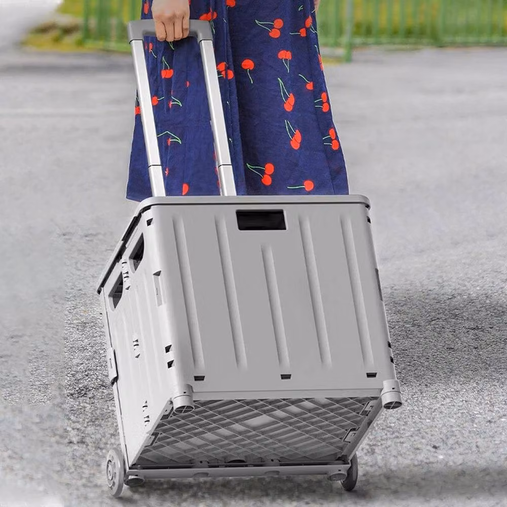 KORVIXA Grey Folding Boot Cart Shopping Trolley – 3