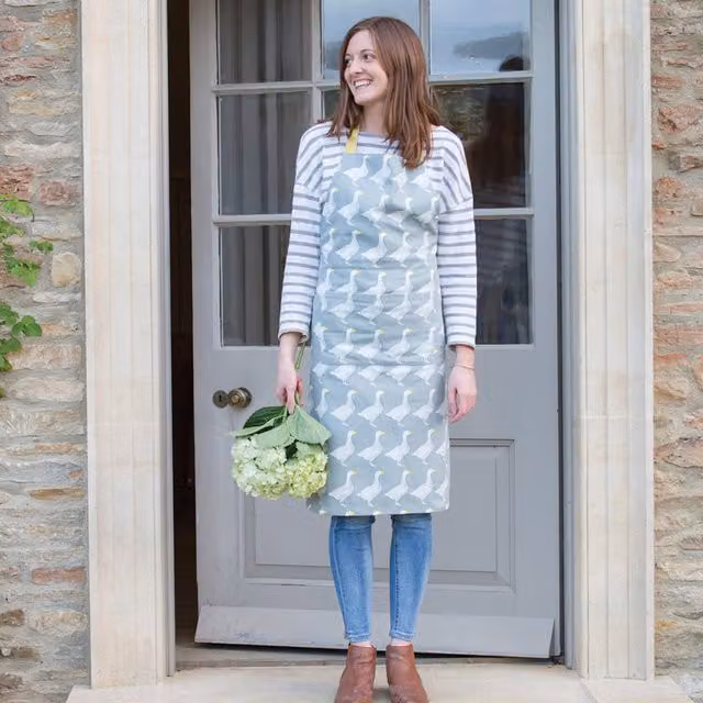 KitchenCraft Goose Apron in Blue, Grey or Yellow