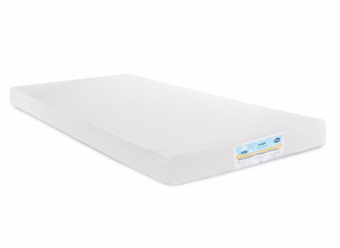 Silentnight Safe Nights Snuggle Cot Mattress, White, W/D/H: 120 x 60 cm