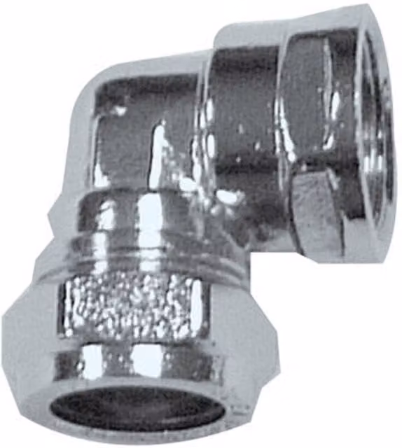 PrimaPlus Chrome Compression Elbow 22mm x 3/4" Female Silver Brass Fitting – 1