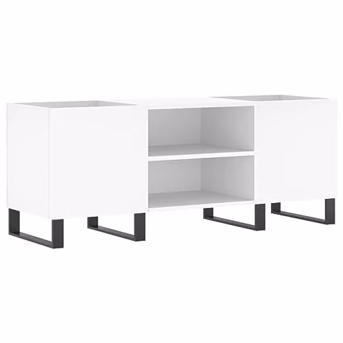 vidaXL Record Cabinet in White, W/D/H: 121 x 38 x 48 cm – 1