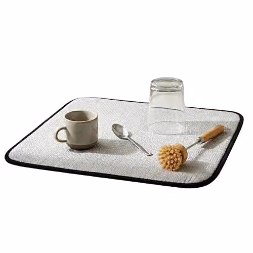 Premier Housewares Grey Rectangular Water Absorbent Dish Drying Mat – 1