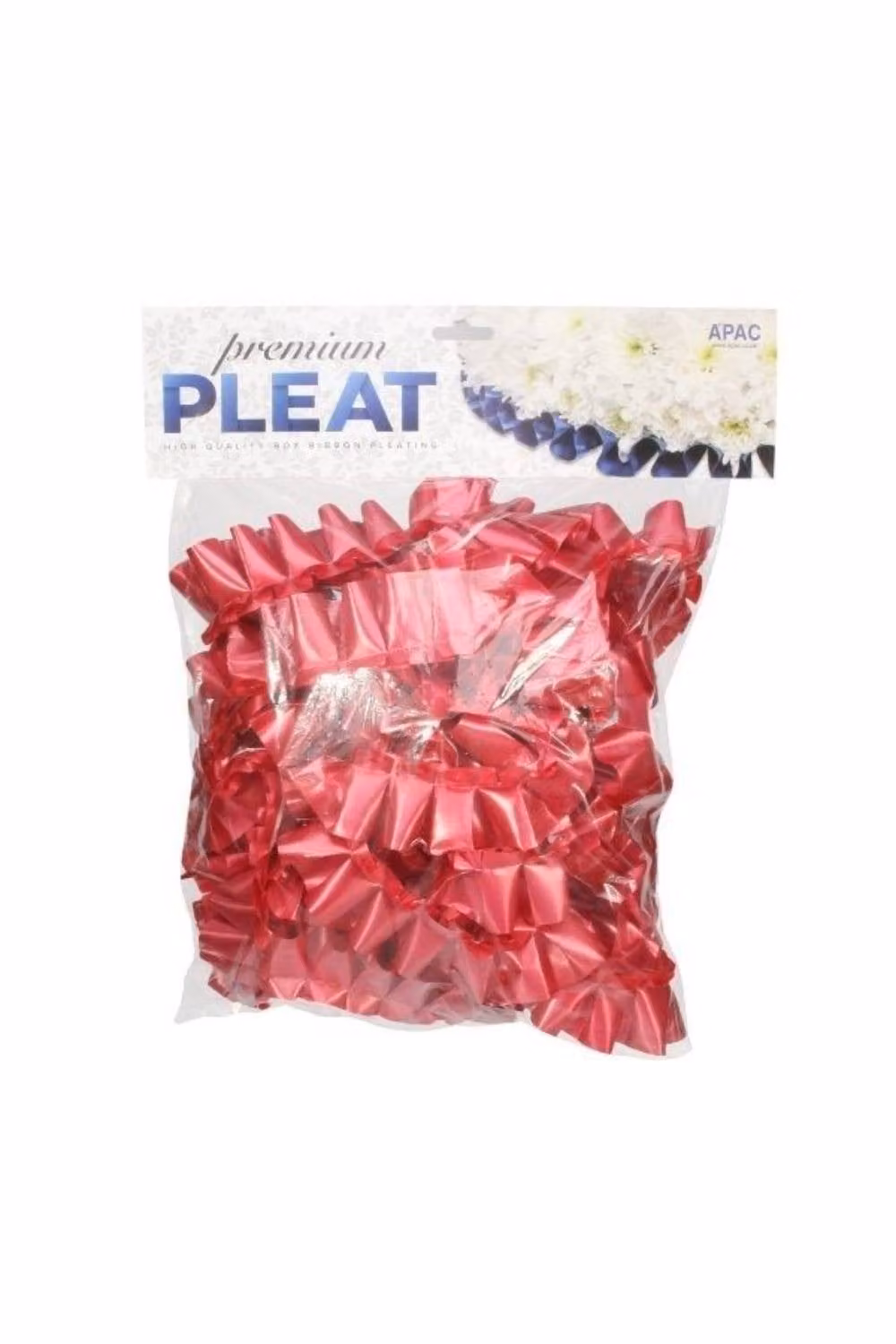 KDMD Premium Red Pleat Textile Ribbon, Width: 5 cm, Length: 30 m – 2