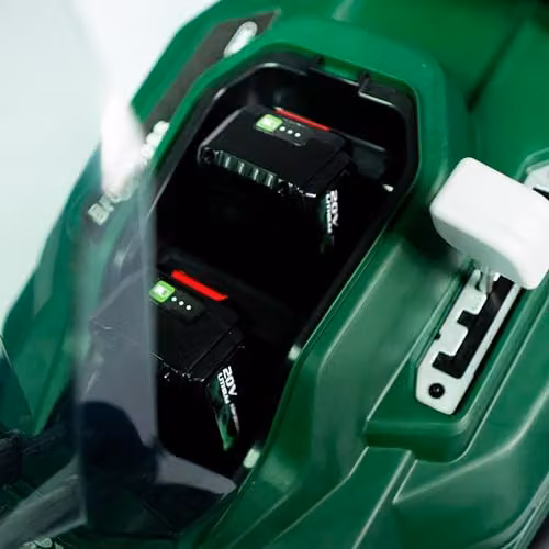 Webb Eco 40V Cordless Rotary Lawnmower in Green with 43cm Cutting Width, 50L Collection Bag and Rechargeable Battery – 3