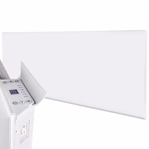 MYLEK 1000W White Slimline Wall Mounted Convector Panel Heater with Thermostat, Frost Protection and Overheat Protection, W: 97 cm, H: 25.5 cm, D: 5.5 cm – 1