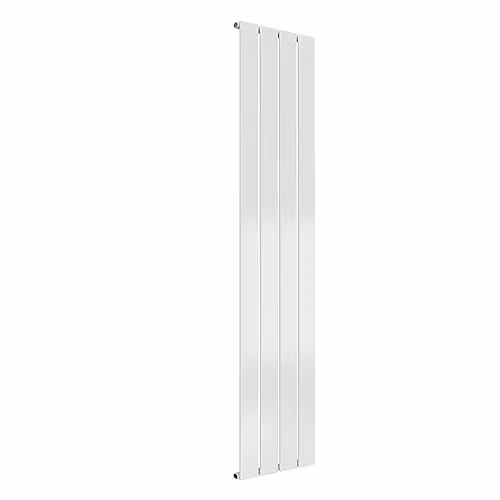 Bathroom Kingdom White Single Flat Panel Steel Vertical Radiator H: 1800 mm, W: 29.2 cm