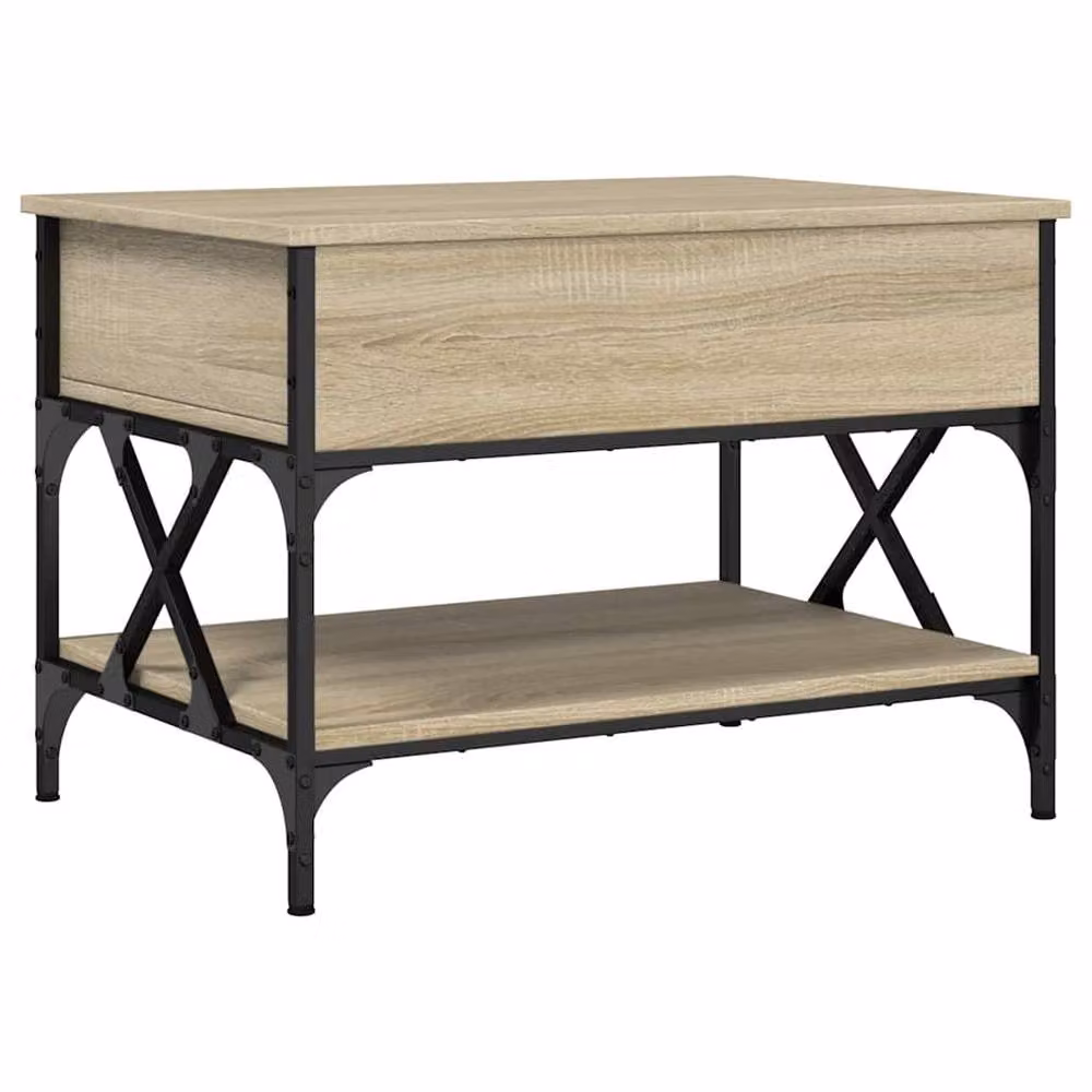 Berkfield Home Sonoma Oak Coffee Table in Light Brown, W/D/H: 70 x 50 x 50 cm – 2
