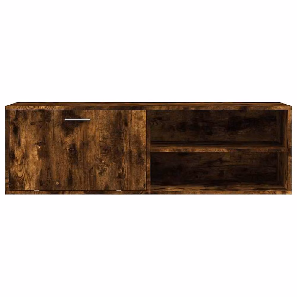 Berkfield Home Smoked Oak TV Cabinet in Brown, W/D/H: 120 x 34 x 37 cm – 4