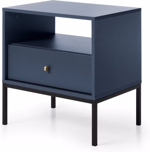 Abakus Direct Mono Side Table in Dark Blue Matt Metal