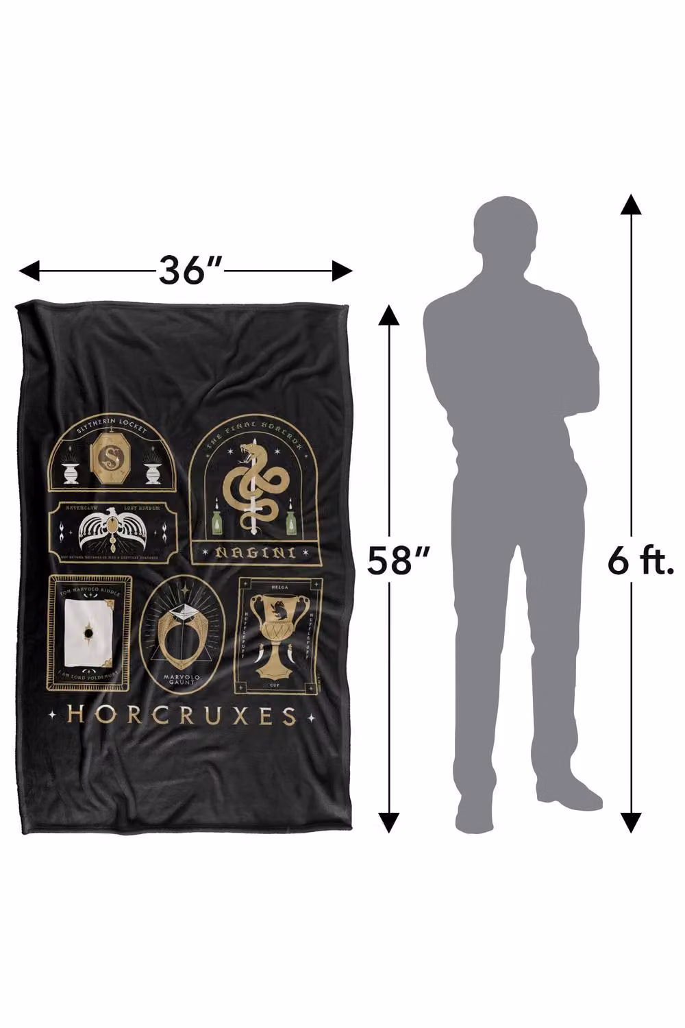 LOGOVISION Harry Potter Horcrux Field Guide Super Soft Fleece Throw Blanket, Multicolour, W: 152.4 cm x D: 127 cm – 8