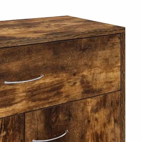 vidaXL Sideboard in Smoked Oak Brown, Engineered Wood, W: 60 cm, D: 30 cm, H: 75 cm – 4