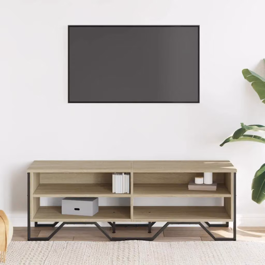 Berkfield Home Modern TV Cabinet in Sonoma Oak Brown, W/D/H: 122 x 34 x 41 cm – 3