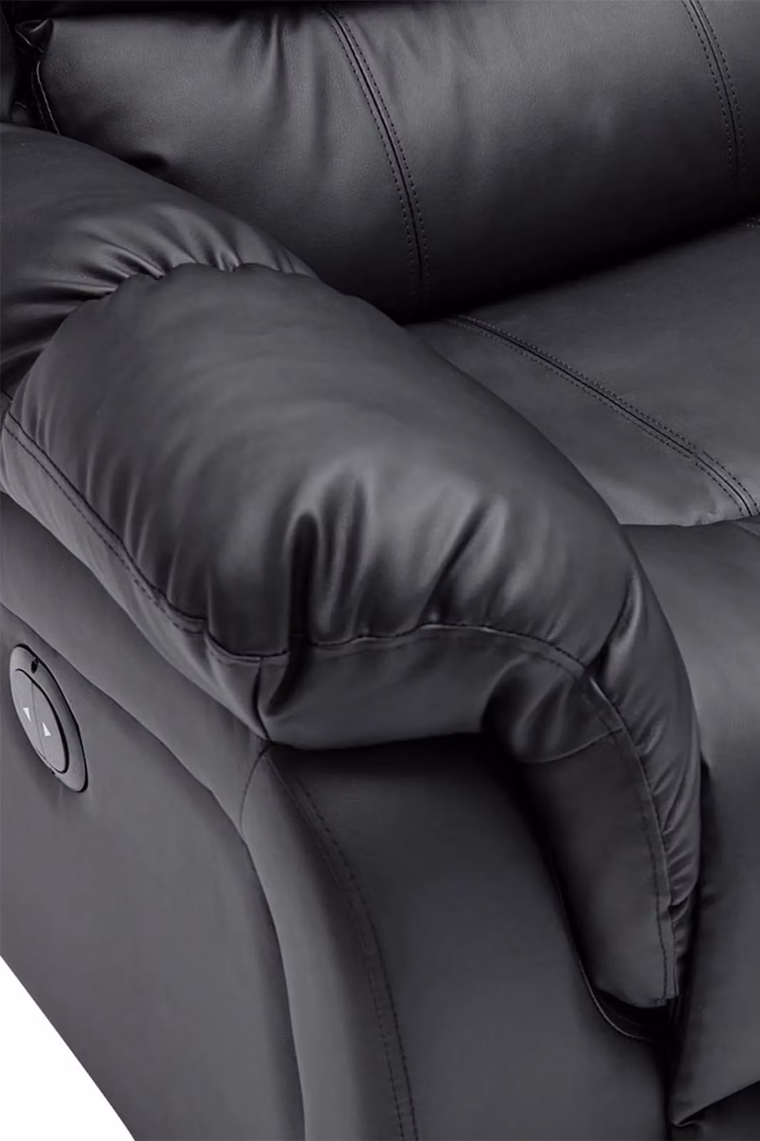 More4Homes Seattle Electric Recliner Bonded Leather 1+2 Seater Sofa Set in Black – 3
