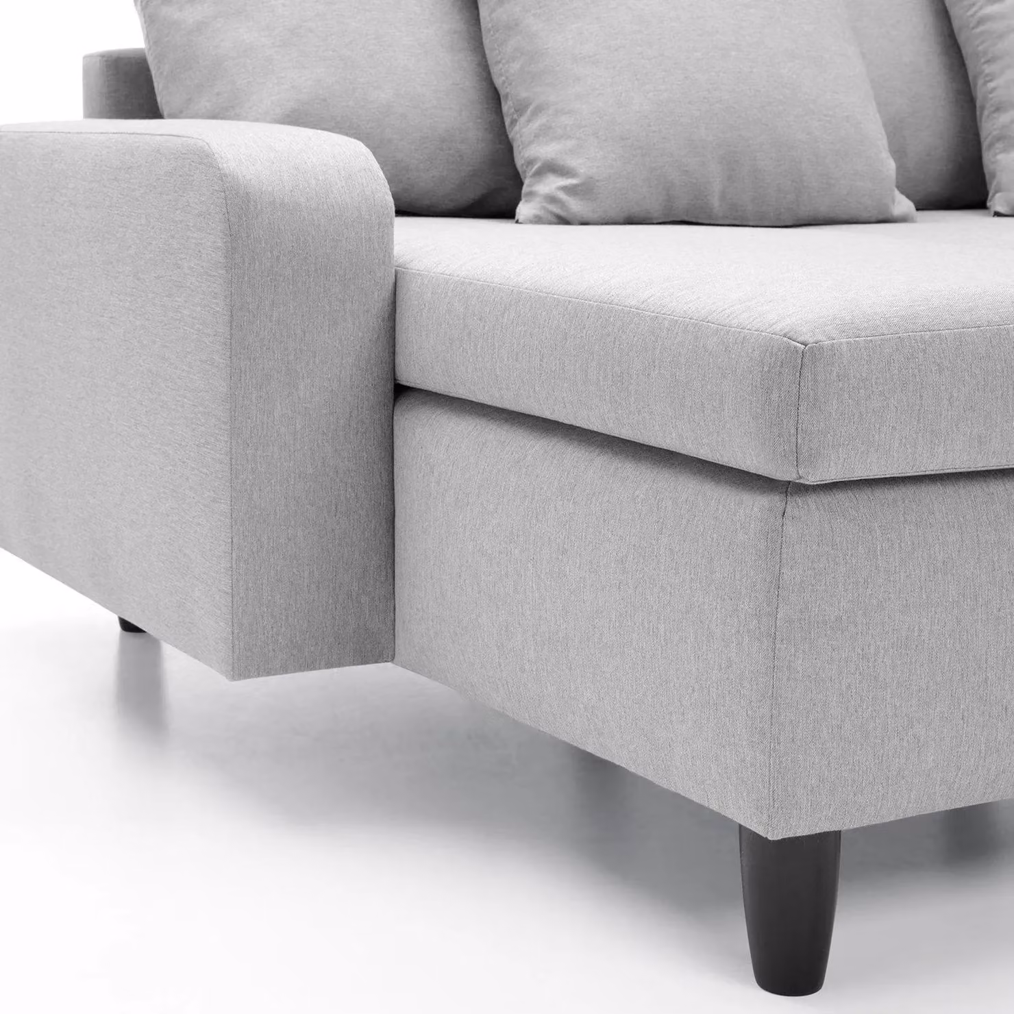 Abakus Direct Napoli Reversible Fabric Corner Sofa in Grey – 3