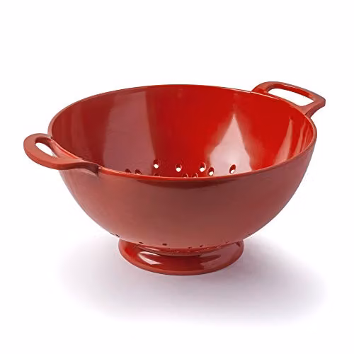 Zeal Melamine Colander with Handles in Red, 24cm – 1