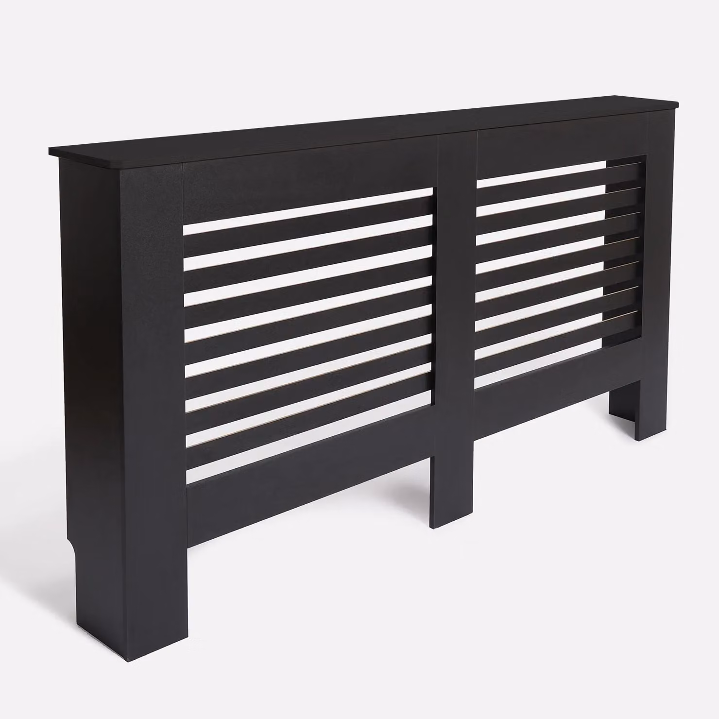 OHS Modern Black Matt MDF Radiator Cover and Hallway Shelf – 6