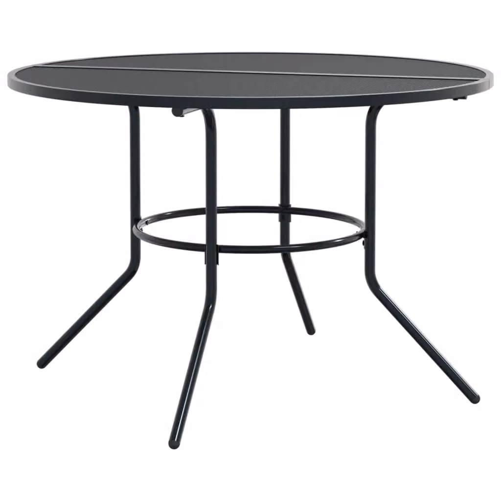 Berkfield Home Round Patio Table in Anthracite, Diameter: 110 cm, Height: 72.5 cm – 2