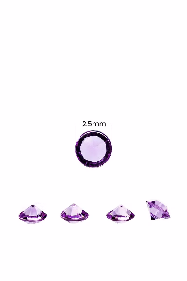 Neel Blue Acrylic Rhinestone Table Confetti Scatters, 4000 Pieces in Lilac/Purple