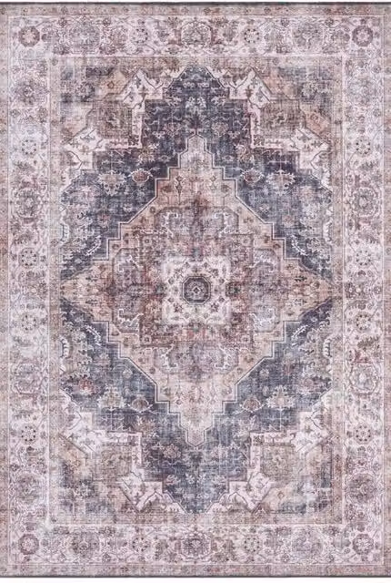 THE RUGS Palma Reversible Indoor Outdoor Herringbone Rug in Grey and Multicolour, W/D: 120 x 170 cm – 1