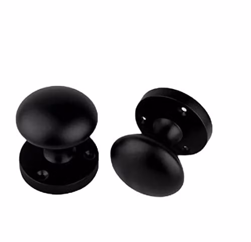 Golden Grace Matt Black Rosette Set with Chrome Finish, Pair