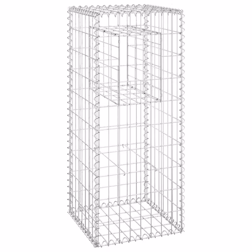Berkfield Home Silver Iron Gabion Basket Post, W/D/H: 40 x 40 x 100 cm – 2